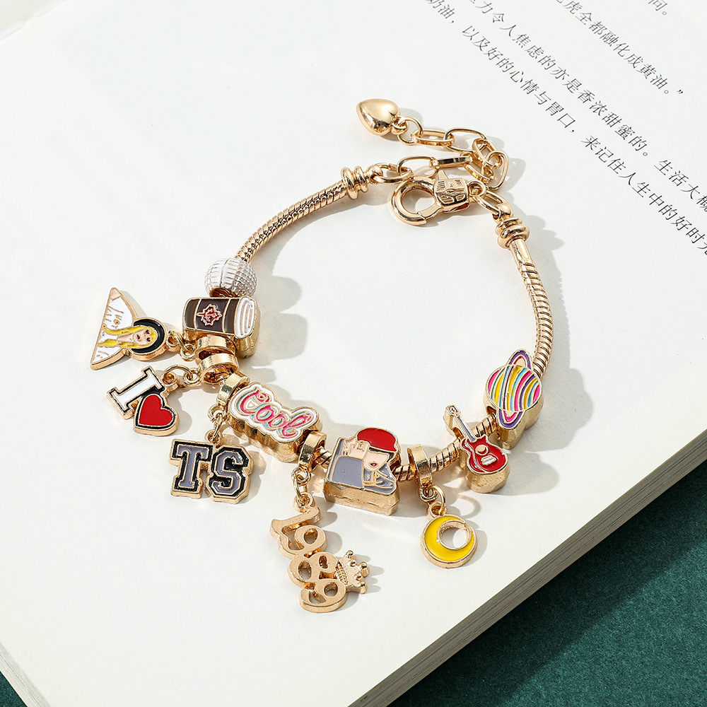 Taylor Swift Gold Charm Bracelet I ️ Taylor Swift 1989 TS Swiftie Charms