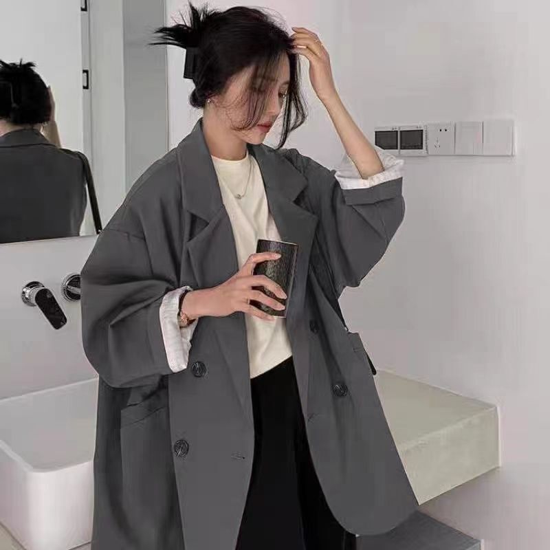 小西装外套女2025秋季新款时尚韩版气质宽松学院风西服女上衣潮|undefined