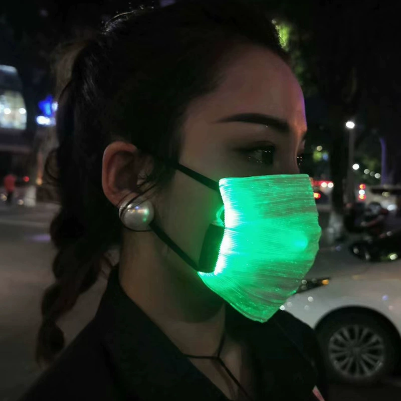 Трансграничная поставка Рождественский подарок Светодиодная волоконная Маска Бар Дискотека атмосфера реквизит красочная светящаяся маска