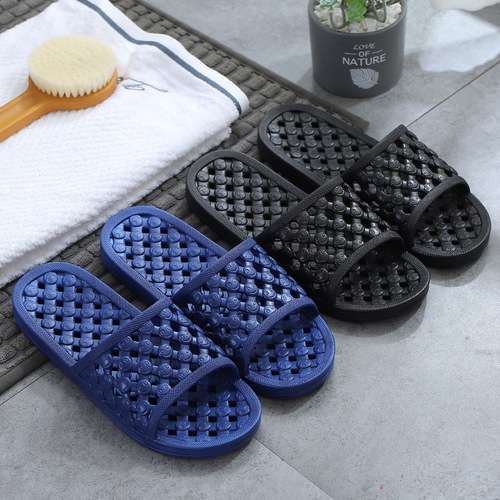 Home bathroom leaky slippers summer men and women couple hotel hollow bath leaking wholesale four seasons sandals slippers