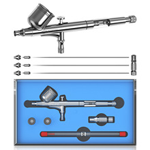 双作用喷笔喷枪套装气笔喷涂工具上色美甲喷绘小型空气压缩喷漆机
