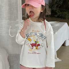 30082 兒童基礎款針織長袖T恤24年春季新款男女童打底外穿t恤