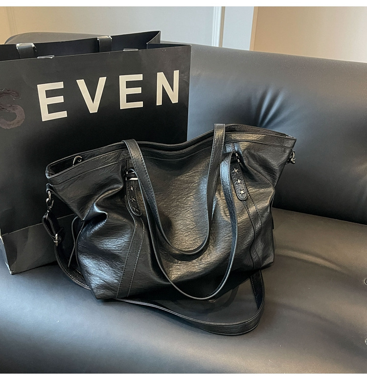Cross-border large-capacity tote bag for women 2024 New style fashionable single-shoulder bag, retro simple casual crossbody bag for women undefined