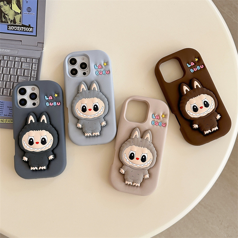 卡通支架拉布布iPhone14/13适用11苹果17/16/15PROMAX手机壳12套|undefined