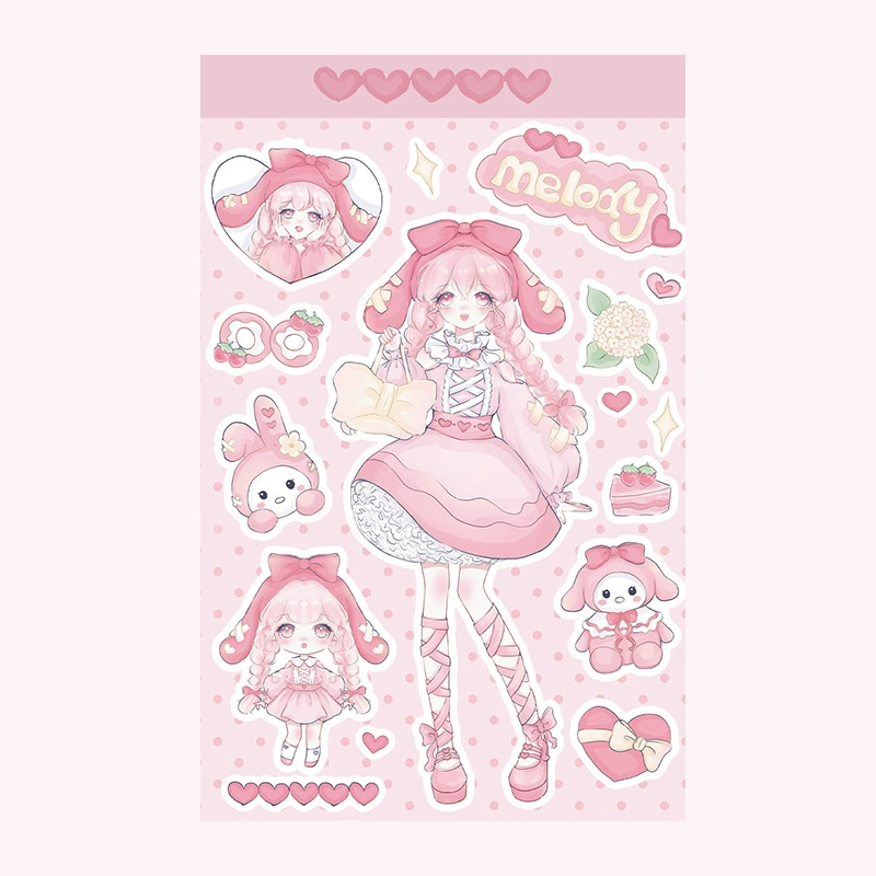 Оригинальный Kuromi Merlotya Yugou Dog антропоморфные наклейки Curva Guru Patch Paper Curgey Handbook наклейка