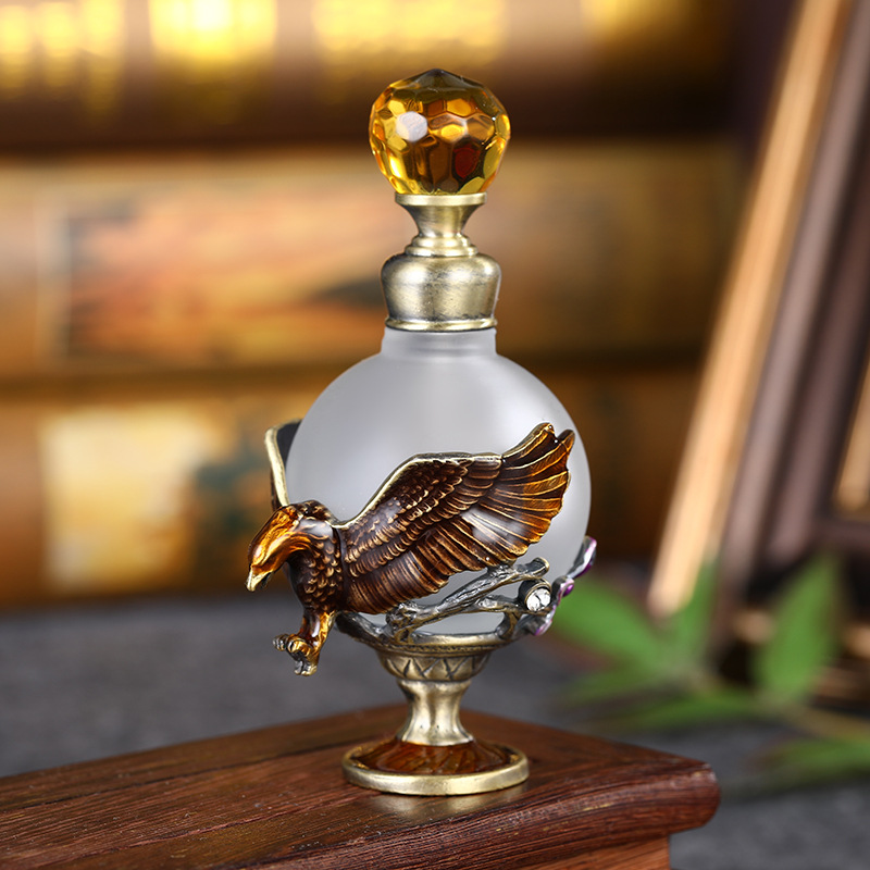 现货批发 创意老鹰金属瓶 中东迪拜香精阿拉伯香水瓶 厂家直供