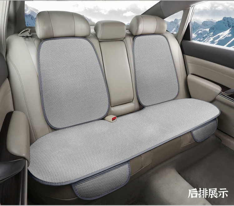 Summer Ice Silk Car Seat Cushion Universal Cooling Cushion New Three-Piece Set Single-Piece Back Cushion Non-Slip Breathable Four Seasons