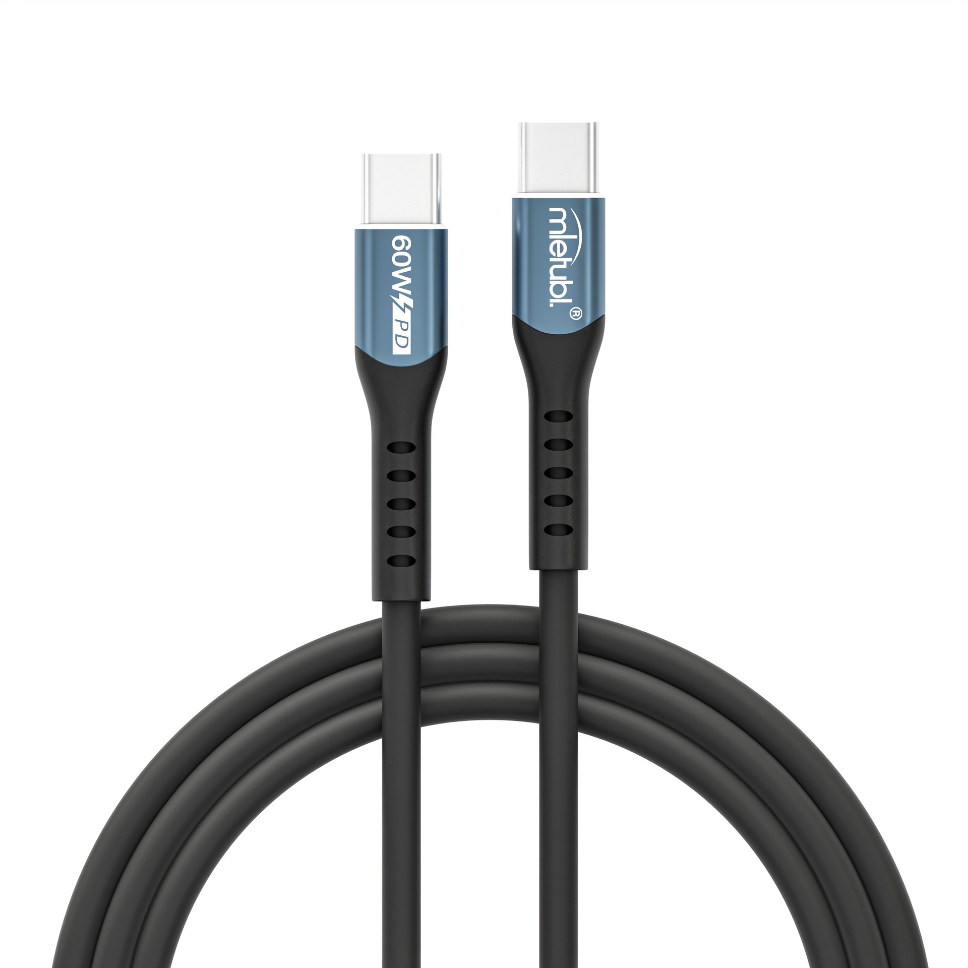 Meterbo Aluminum Alloy 5A/60W TPE Pure Copper Core Wire Nylon USB TO C Ultra Thin Aluminum Shell Data