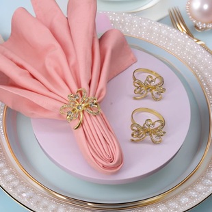 New creative rhinestone napkin ring electroplated green napkin buckle home high quality table decorations napkin ring wholesale