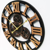 Amazon Hanging Product Gear Gear Clock Большой европейский стиль промышленные ветровые часы настенные настенные настенные часы горячие часы продажи