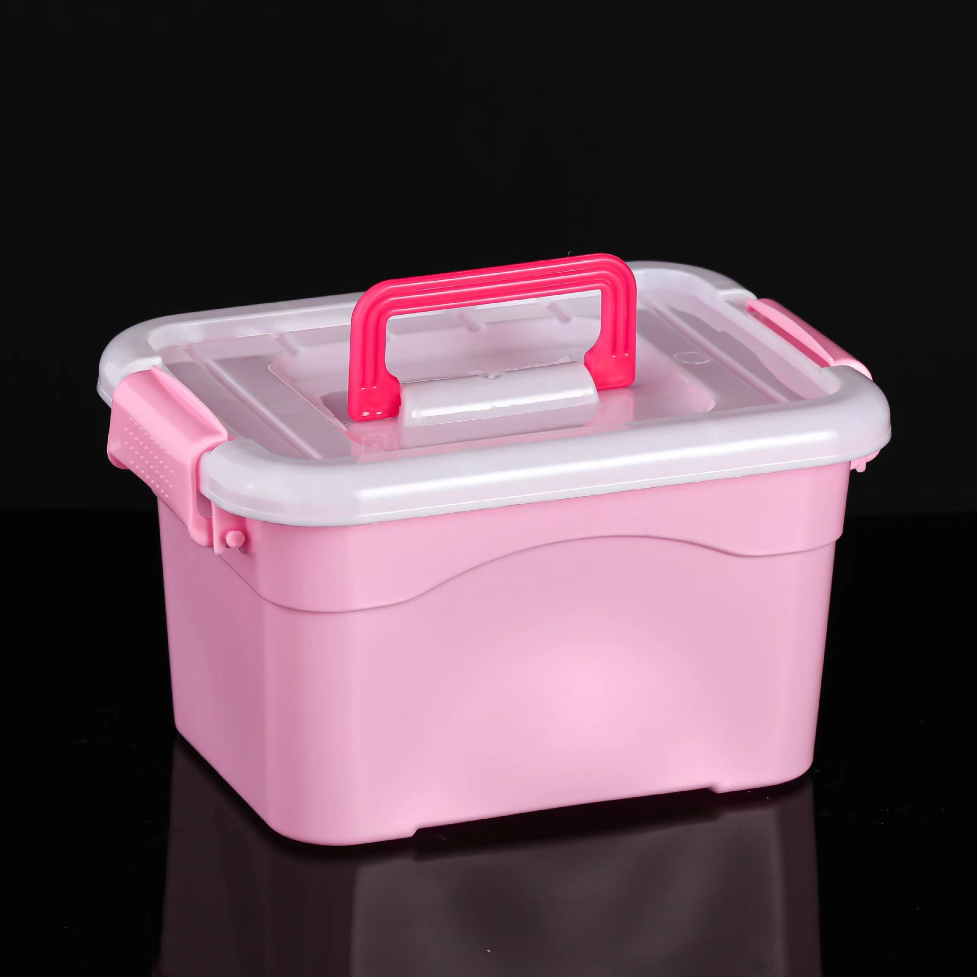 Factory Direct supply environmental protection PP food grade handbag cover storage box transparent storage box toy box cosmetic box
