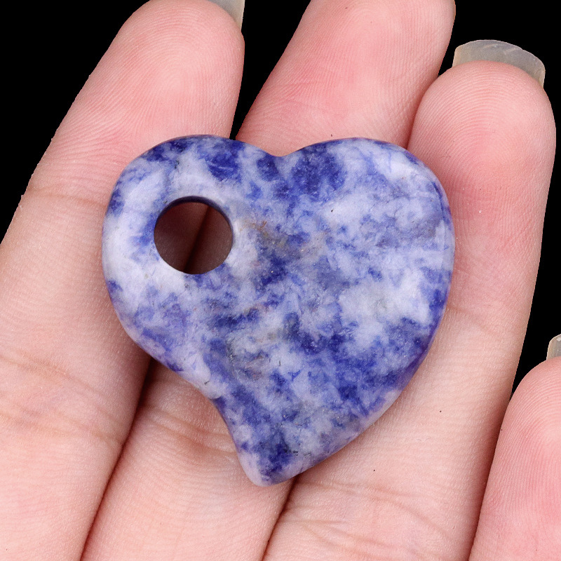 Heart Tigereye Crooked Hole Peach Heart Pendant