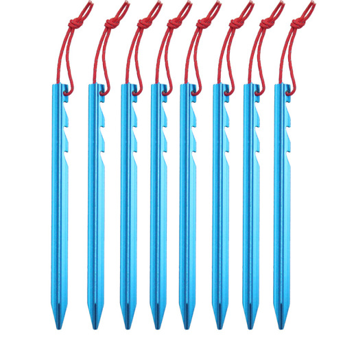 Aluminum alloy multi-tooth triangular ground nails outdoor tent fixed nails ultra-light adjustable 18CM canopy aluminum ground nails ground stakes