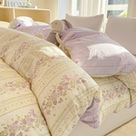 小清新纯棉四件套全棉床单被套单双人学生宿舍床笠卡通三件套批发