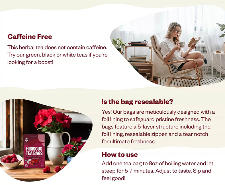 Hibiscus Tea Bags Luo Shen Hua 洛神花 2g x 100 Bags Sugar Free Herbal Flower Tea for Hot Brewing specifications