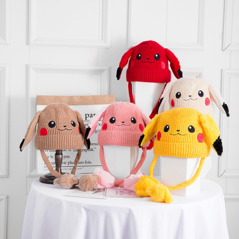 Children's cartoon woolen cute knitted hat for men and women