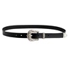 Base white universal belt suitable for men and women, simple and elegant design