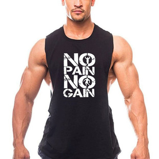 Cross-border exclusive for new European and American sports loose men's training fitness vest wholesale Tide brand waistcoat