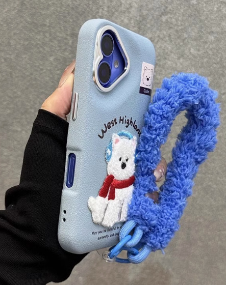 Perro salchicha acostado para 16ProMax bag cuero iphone14 funda para teléfono móvil 13 Apple 15 pulsera femenina 16