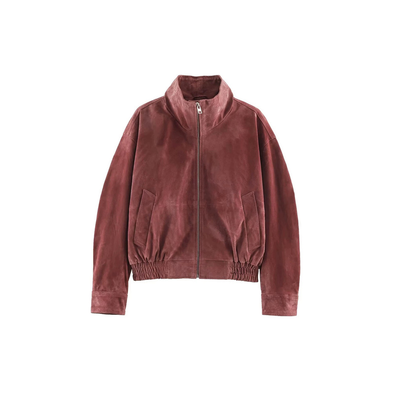Cross-border women's fashion, autumn new collection, European and American style, retro stand-up collar bomber jacket, 6318252