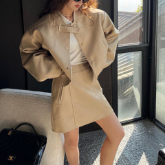 2025新款初秋穿搭小个子高级感小香风棒球服外套半身裙两件套装女