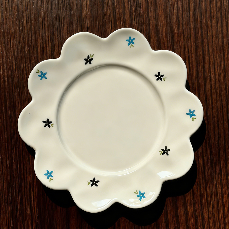 Transfronterizos mano mano pintada golondrina taza de cerámica retró nicho taza de café de desayuno conjunto de plato de taza de té