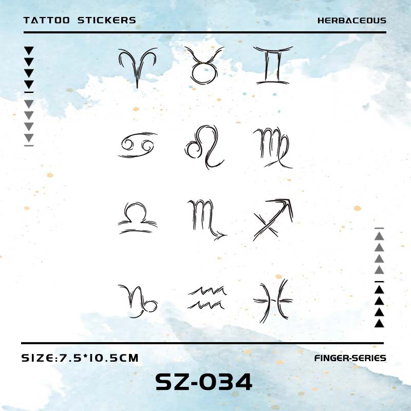 Minimalist Constellation Herbal Tattoo Stickers, Personalized Finger Stickers, High-End Realistic Tattoo Color, Waterproof and Rub-Resistant, Trendy