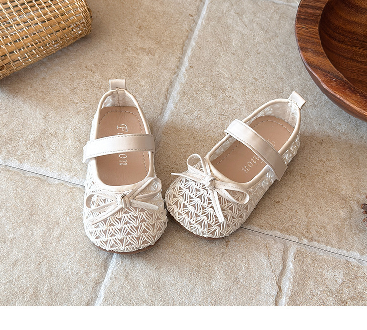 Mädchen Spangenballerinas Mit Schleife Und Klettverschluss_voghion.com