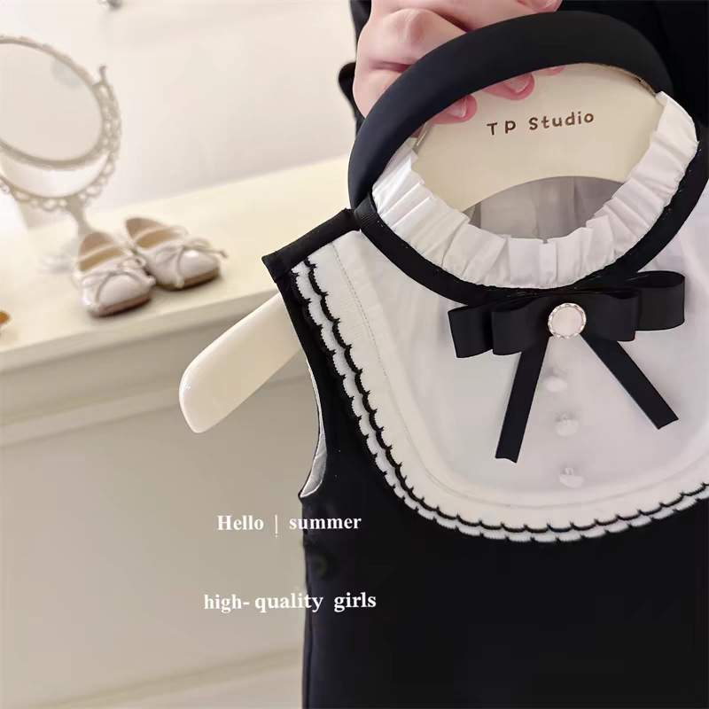 Xianning Seven baby Girl Little Fragrance Vestido de vestir 2025 verano nuevo espectáculo de cumpleaños chaleco vestido de princesa marea