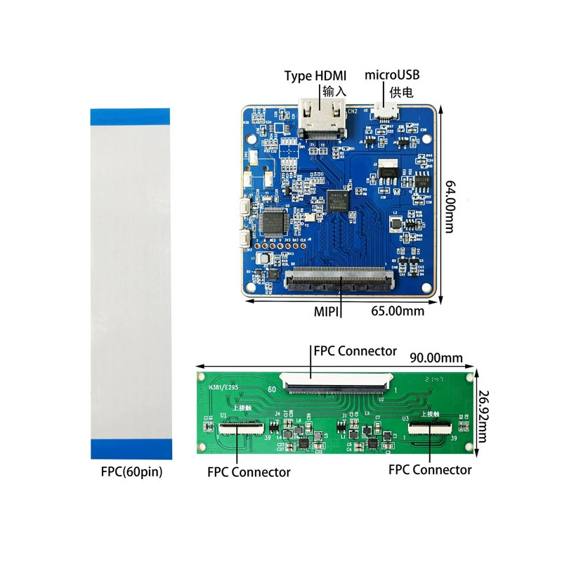 Экран OLED 3,81 дюйма 1080*1200 квадратный дисплей MIPI к HDMI двойной экран платы одинаковый/различный дисплей VR очков экран