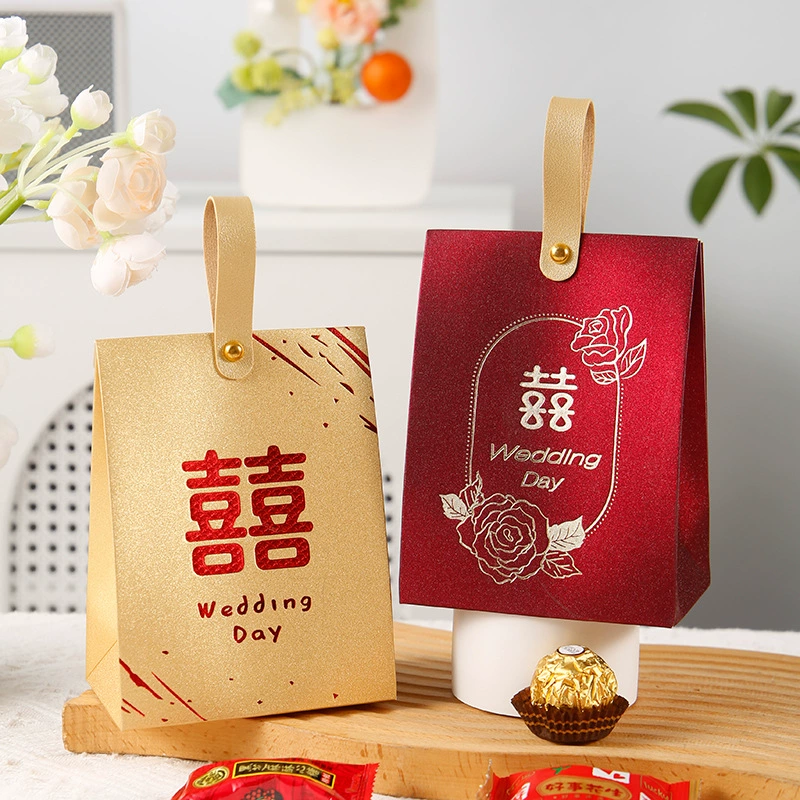 Свадебный банкет Свадебная конфета Маленькая подарочная коробка Свадебная коробка Свадебная конфета Подарочная коробка с ручной подарочной коробкой Свадебная конфета Коробка Новый стиль