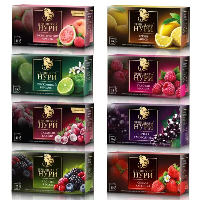 Russian Imported Fruit Tea Bag Hypn Princess Flower and Fruit Black Tea 25 Tea Bags for Entertaining Guests and Convenient to Drink Tea Box Russian Imported Fruit Tea Bag Hypn Princess Flower and Fruit Black Tea 25 Tea Bags for Entertaining Guests and Convenient to Drink Tea Box