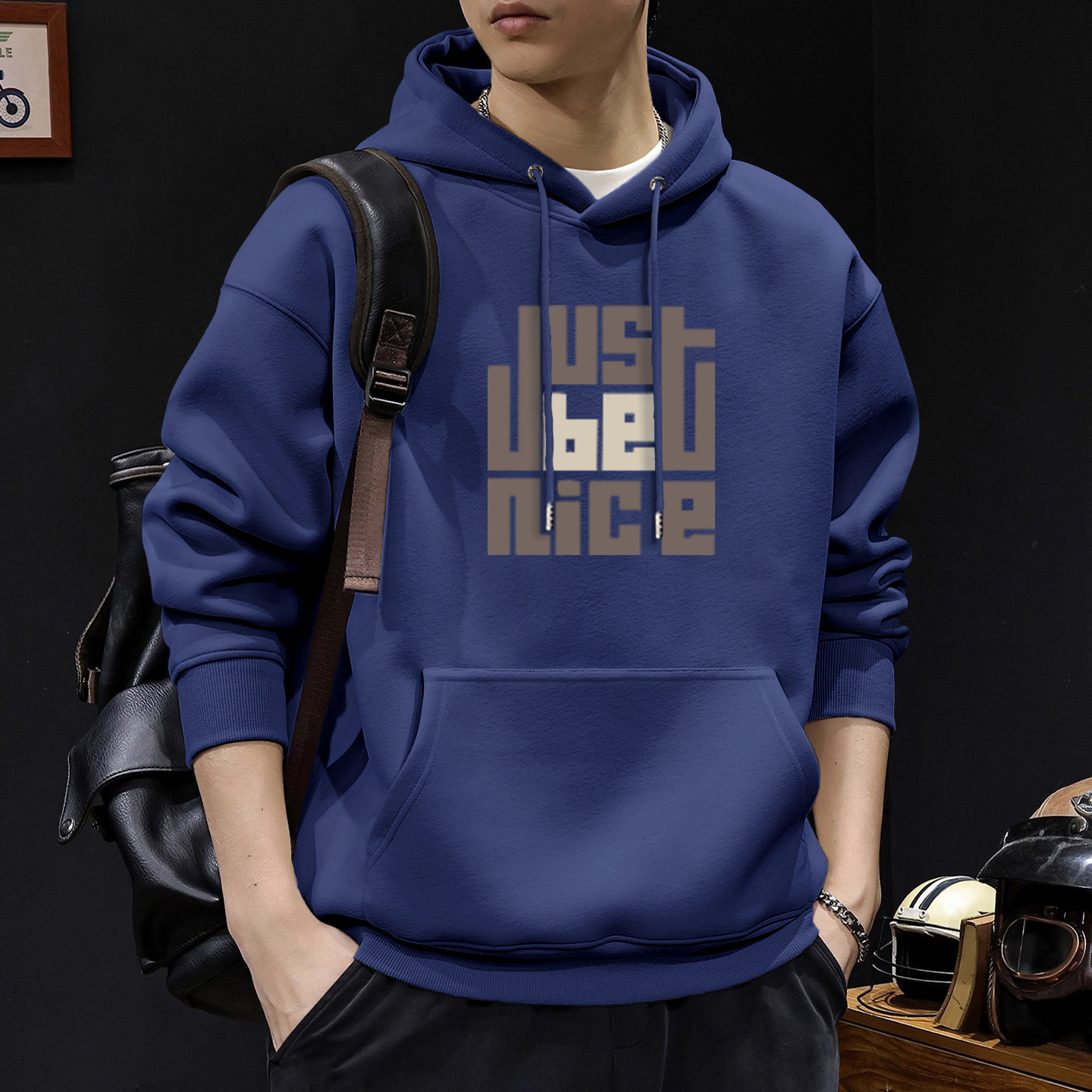 Azul escondido con sudadera normal - 1605