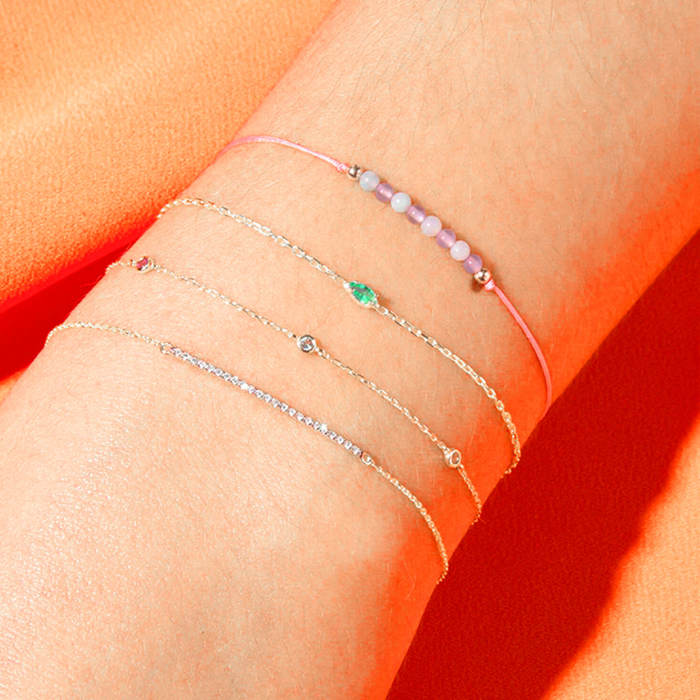 4g Weight Zircon Inlay Material Bracelets Classification 925 sterling silver Chain Material 1 Piece Quantity Daily Occasion 925 Sterling Silver Material Geometric Pattern Women's Gender Inlay Design Simple Style, Shiny Style 925 Sterling Silver Bracelets Simple Style Shiny 5