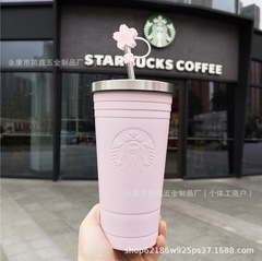 外国貿易の売れ筋ステンレス鋼 304 断熱カップ 16 オンス高価値デスクトップストローカップ学生カップルギフトカップ