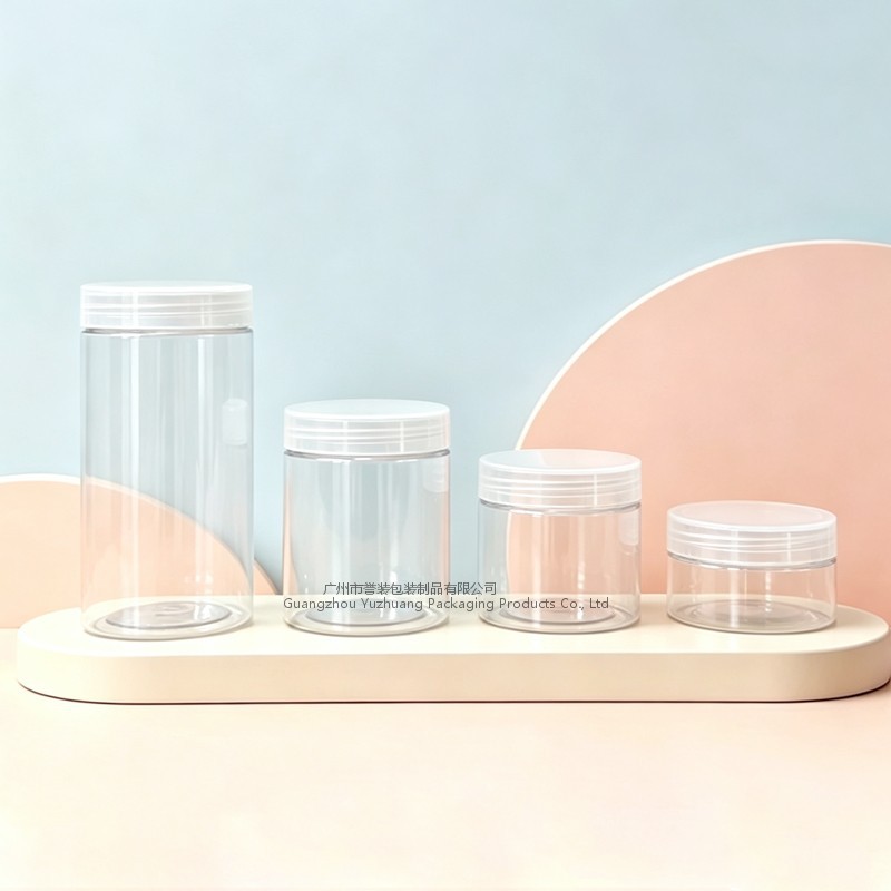 Envase de plástico de boca ancha de 500 ml de grado alimenticio Yuzhuang PET, frasco sellado de 250 g para mascarillas capilares, material de embalaje cosmético.