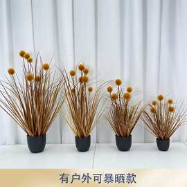 仿真芦苇绿植商场装饰户外可暴晒洋葱草盆栽办公室橱窗装饰仿真花