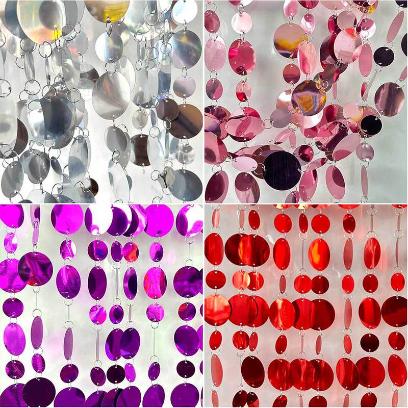 Round Wedding Sequin String Various Colors Square Diamond Laser Curtain Wedding Ceiling Stage Decorative Sequin Curtain