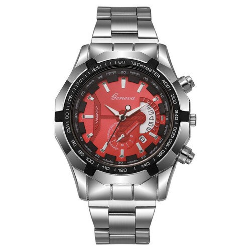 Cross-border popular new Wokai men's watch stylish men's steel band large dial watch casual business wrist watch