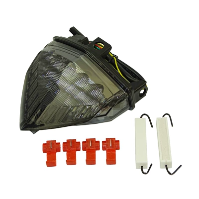 Applicable to Honda CBR600F 11-15 modified motorcycle LED rear tail light brake light turn signal assembly (Motorcycle tail) - smoky-black