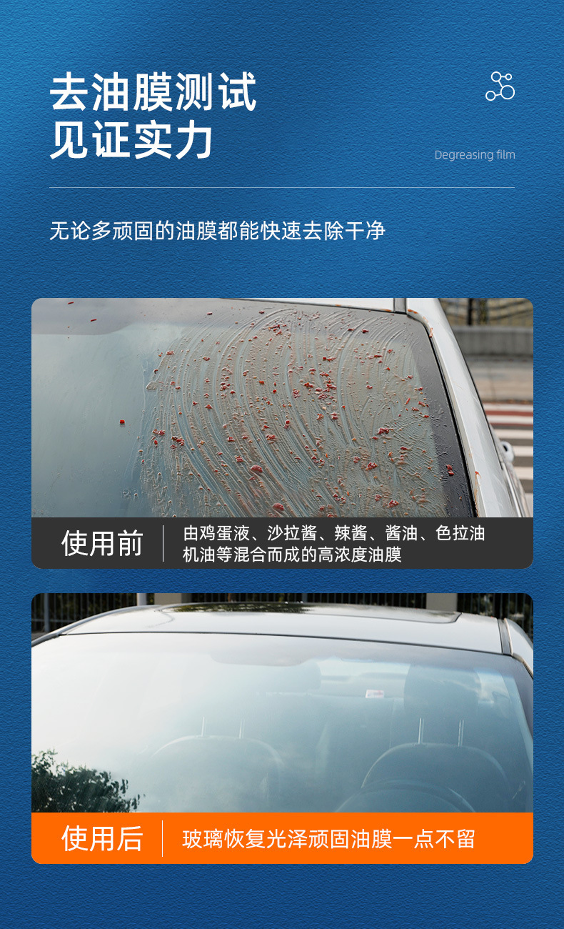 Puluchi glass oil film remover spray oil film remover windshield bird shit heavy oil film cleaner