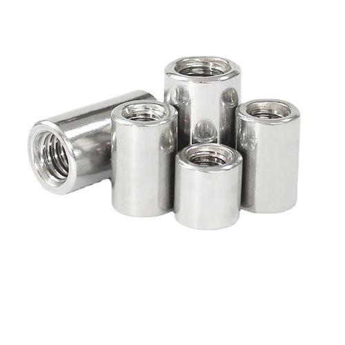 304 201 Iron cylindrical nut round nut roller tube extended cylindrical nut m4-m16
