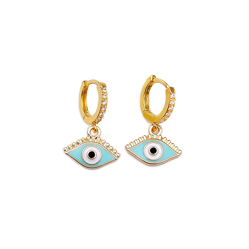 New Style Devil's Eye Pendant Earrings Wholesale Nihaojewelry display picture 4