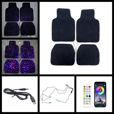 Universal Foot Pad fiber starlight full set - universal-rgb-mixed-white-light-voice-control-with-type-c-cable