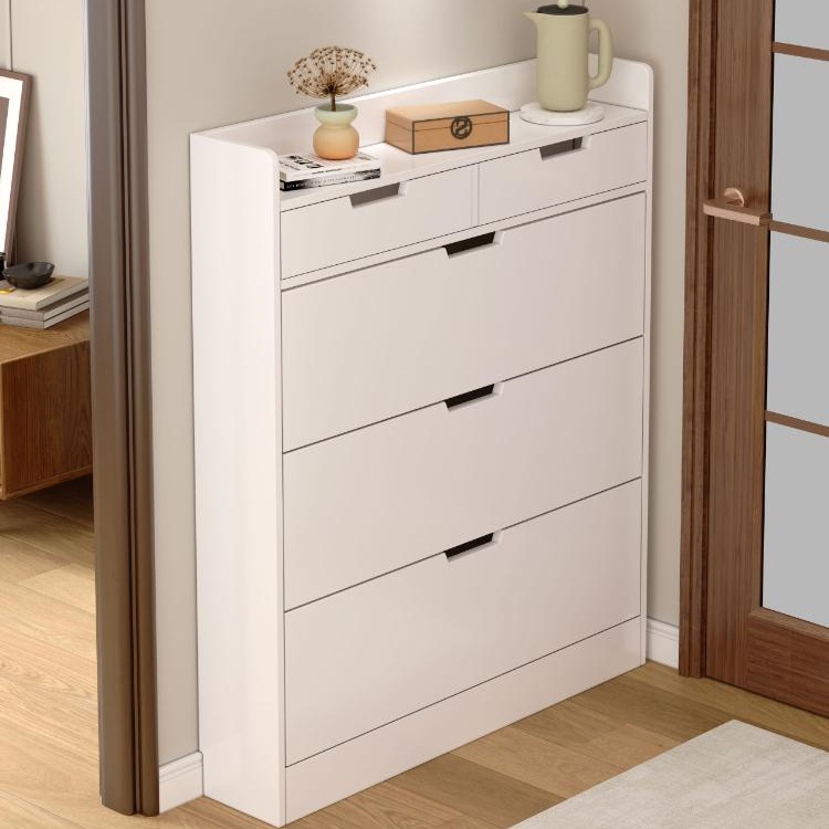 New Home Entrance Flip Shoe Cabinet Storage Cabinet Integrated Wall-Mounted 2025 New Simple Small Apartment Multi-Layer