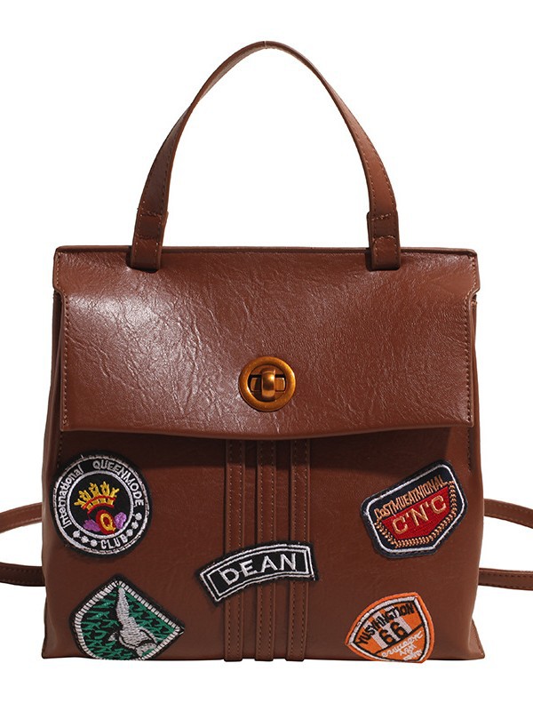 Colegio estilo retro bolso de mano gran capacidad alta mochila multipropósito ocio mochila de hombro