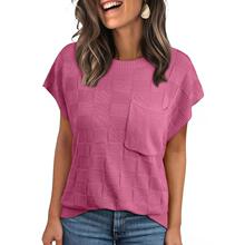 N 23097 Small Check Knit Top ����ᘿ����� ���R�d�羳�W����