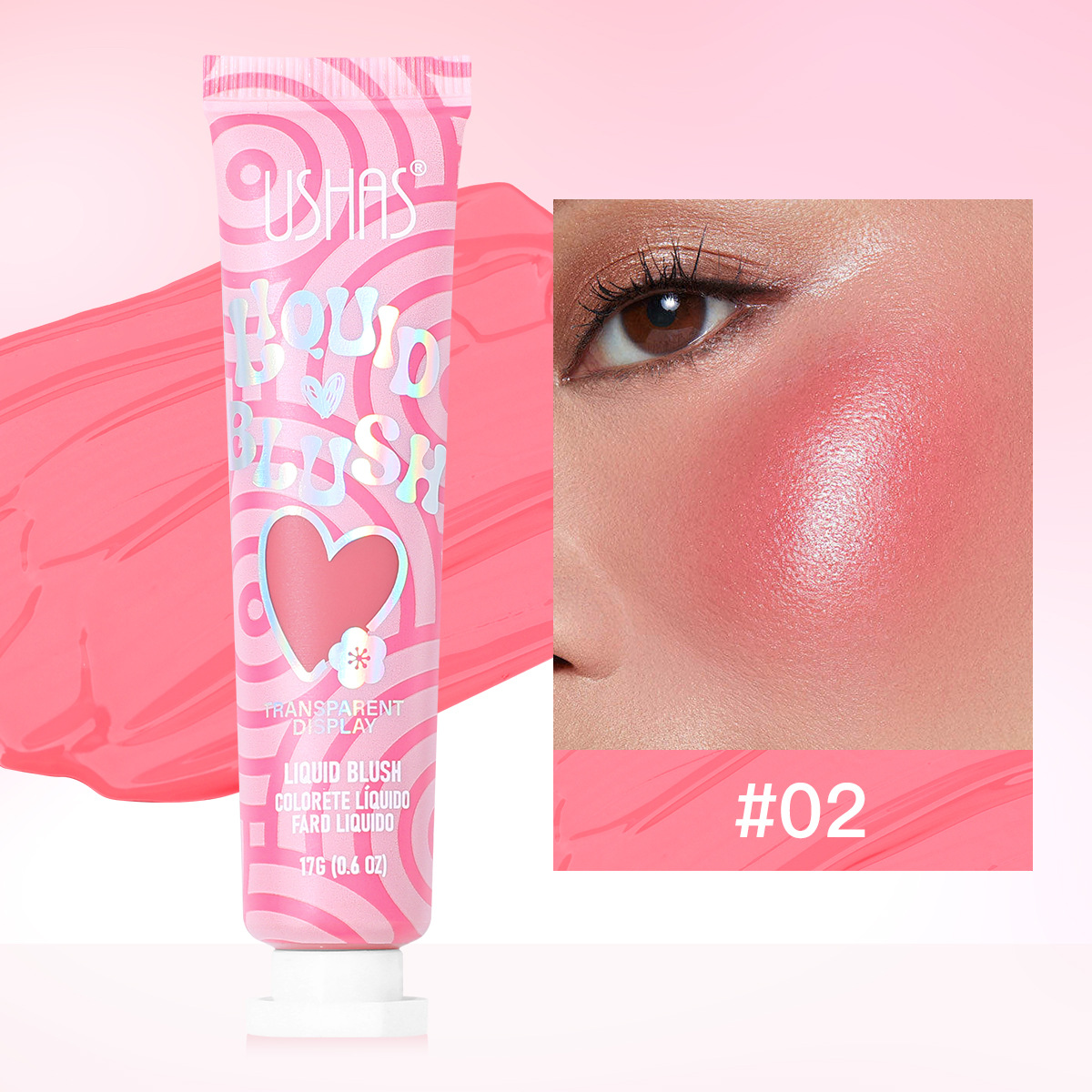 USHAS Beauty Crema de rubor especial transfronteriza Love líquido rubor al por mayor UC131