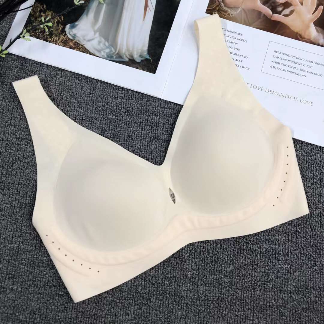 Nueva taza de látex sin marcas de alta calidad, chaleco de dama sin anillo de acero, bra de yoga, ropa interior deportiva, mujer al por mayor