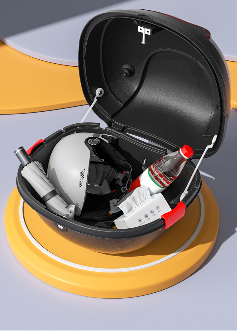 Electric vehicle trunk, Yadi, Aima, Tailg, large-capacity battery vehicle storage box, rear seat back storage box